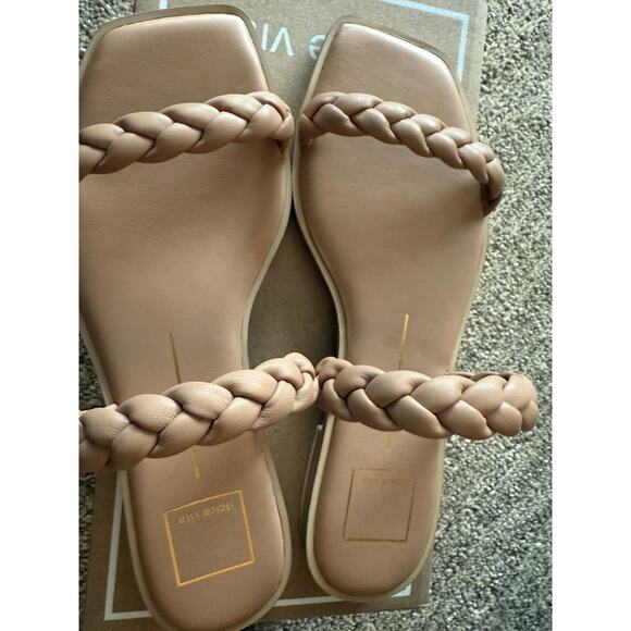 New Dolce Vita Café Stella Inore Strappy Sandal size 7.5  Nude Color Braiding - Picture 3 of 7
